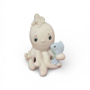 Vtg Precious Moments Only Have Arms For You Octopus Figurine with Blue Fish 1992